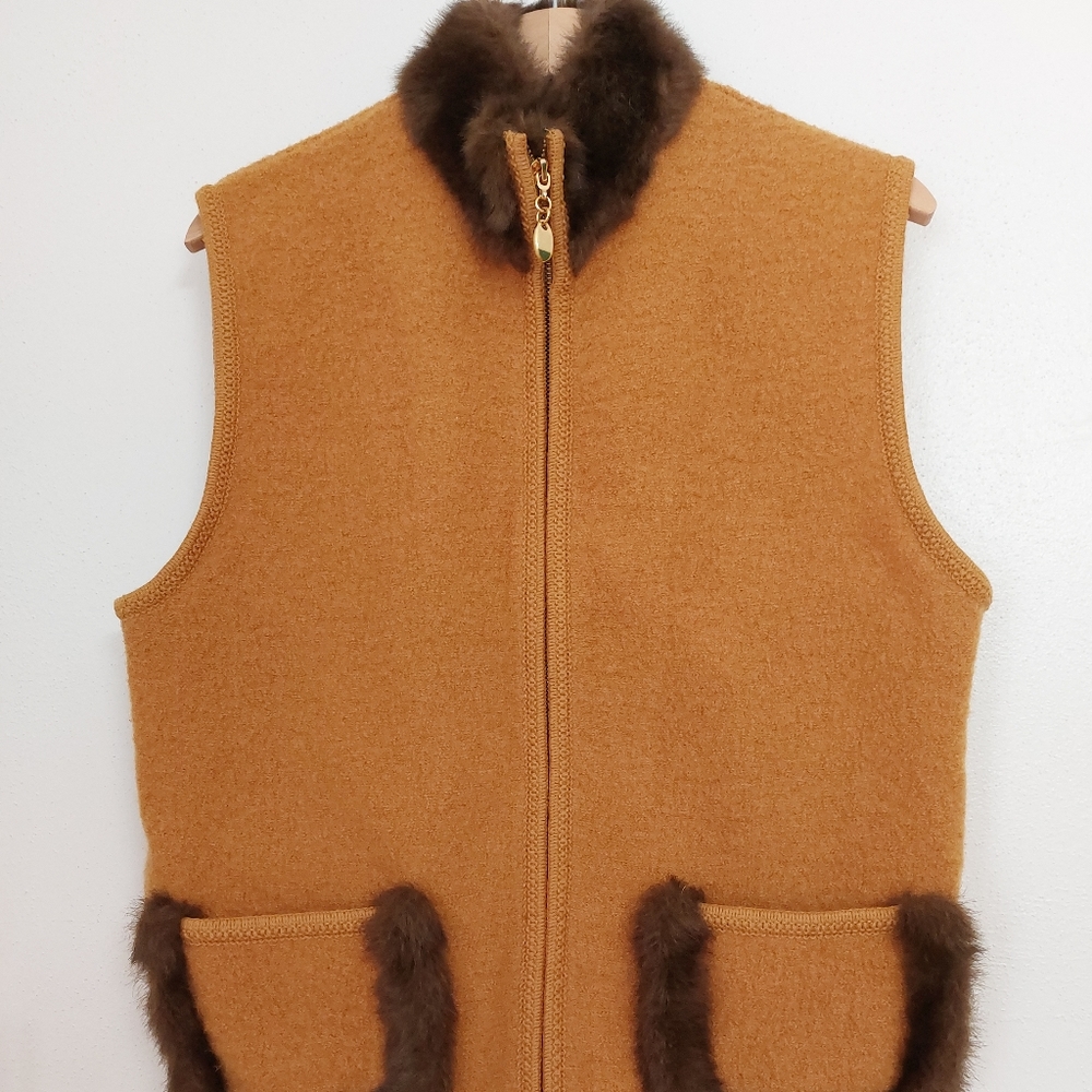 Gorgeous Vintage Lisa International boiled wool vest